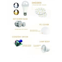 لمبه كروي 9 واط اصفر