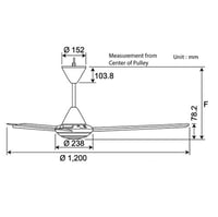 مروحة سقف KDK اصلي مقاس 56 سم