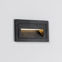 لمبة درج مستطيل ايطار اسود المنيوم