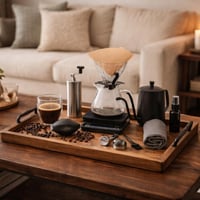 Denx طقم قهوة ١٢ في ١ مع وعاء زجاجي، وحامل فلتر، و...