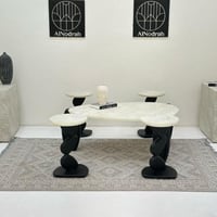 طقم طاولات ستون 5قطع لون اسود