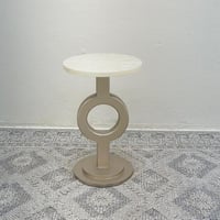 طاولة خدمة سطح بديل الرخام ملمس ناعم قاعده خشب حلق...