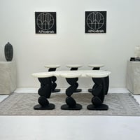 طقم طاولات ستون 7 قطع لون اسود