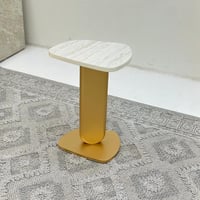 طاولة خدمة سطح بديل الرخام ترافنتينو ملمس ناعم قاع...