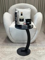 طاولة خدمة سطح مرايا قاعده خشب لون اسود