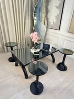 طقم طاولات عنكبوت 7قطع مرايا اسود