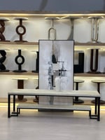 طاولة بلازما دورين سطح بديل الرخام الحجري قاعده حد...