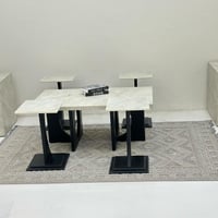 طقم طاولات بوهيمي مستطيل 5قطع لون اسود