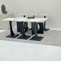 طقم طاولات بوهيمي مستطيل 7قطع اسود