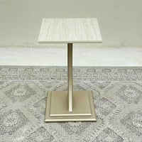 طاولة خدمة سطح بديل الرخام قاعده خشب لون مكس