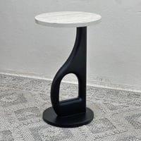 طاولة خدمة سطح بديل الرخام ملمس ناعم قاعده خشب لون...