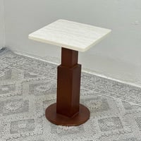 طاولة خدمة سطح بديل الرخام ترافنتينو ملمس ناعم قاع...