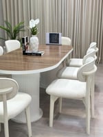 طاولة طعام 6كراسي سطح جوز قاعده خشب+2كريس هديه