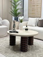 طقم طاولات ميشلان 5 قطع بني