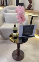 طقم طاولات حلزوني 7 قطع لون بني