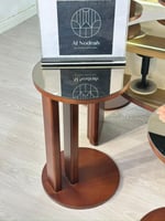 طقم طاولات بوهيمي دائري 7 قطع مرايا بني