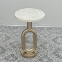 طاولة خدمة سطح بديل الرخام ملمس ناعم قاعده خشب لون...