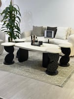 طقم طاولات حفر 3D قطع 5 لون اسود