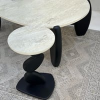 طقم طاولات ستون 5قطع لون اسود