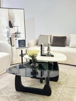 طاولتين قهوة سطح الطاولة الاولى بديل الرخام ترافنت...