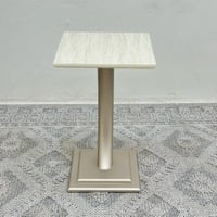 طاولة خدمة سطح بديل الرخام ملمس ناعم قاعده خشب لون...