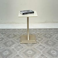 طاولة خدمة سطح بديل الرخام قاعده خشب لون مكس