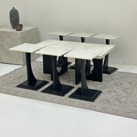 طقم طاولات بوهيمي مستطيل 7قطع اسود