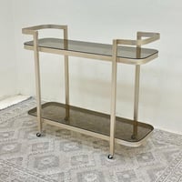 عربية تقديم دورين زجاج وحديد لون مكس100*120*40