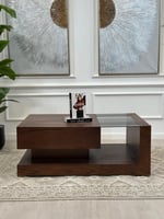 طقم طاولات كوبرا 5 قطع سنديان بني