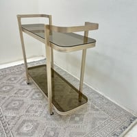 عربية تقديم دورين زجاج وحديد لون مكس100*120*40