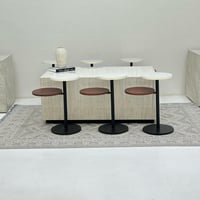 طقم طاولات 7قطع بديل الرخام ملمس ناعم قاعدة الخدمه...