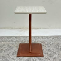 طاولة خدمة سطح بديل الرخام قاعده خشب لون بني