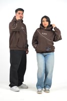 Hiems Brown & White Hoodie