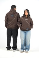 Hiems Brown & White Hoodie