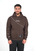 Hiems Brown & White Hoodie