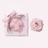 12 حبة توزيعات صابون وردة الجوري مع ورق الذهب