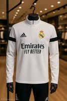 سويترريال مدريد ابيض الجديد جاكيت ريال مدريد فتحة...