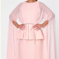 فستان خربزي - موديل 083