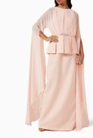 فستان خربزي - موديل 083