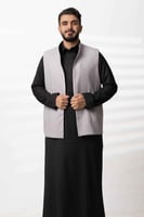 سديري دبل فيس جوخ مع قماش خلية كحليxبيج