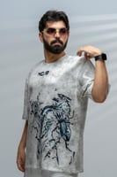 تيشرت أبيض بتصميم شخصية الوحش رقم 8