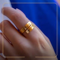 خاتم بحفر ماسكين يد بعض