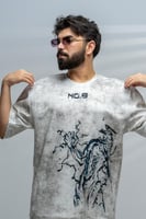 تيشرت أبيض بتصميم شخصية الوحش رقم 8