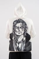 هودي ابيض بتصميم شخصية شانكس