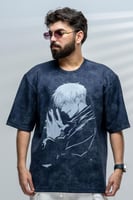 تيشرت كحلي بتصميم شخصية غوجو ساتورو