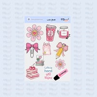 استيكرات المزاج الوردي