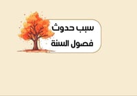 مطوية سبب حدوث فصول السنة