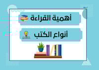 مطوية اهمية القراءة لغتي الصف السادس