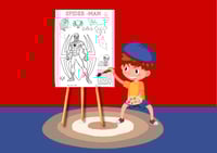 رول خربشات فنان سبايدر مان