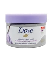 مقشر الجسم بنكهة اللافندر وحليب جوز الهند من دوف -...